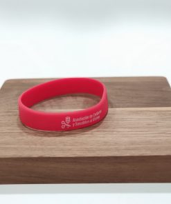 Alternative view of Pulsera "100% gluten free" roja