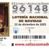 ¡Lotería de Navidad 2025 nº 96148!