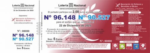 Participaciones Lotería Navidad 2025